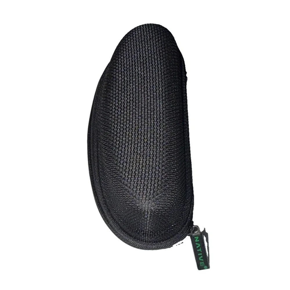 Native Hard Zipper Case for Glasses/Sunglasses Black/Green Fabric Unisex